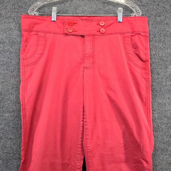 Lee Women's One True Fit Lower On The Waist Pants Red 16M Flat Front - Picture 3 of 10